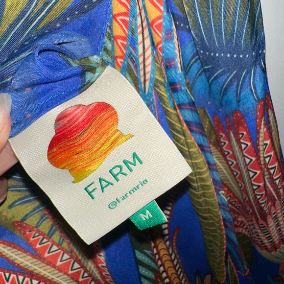 FARM RIO Tropical One-Shoulder Backless Maxi Dress size Medium - Picture 9 of 10